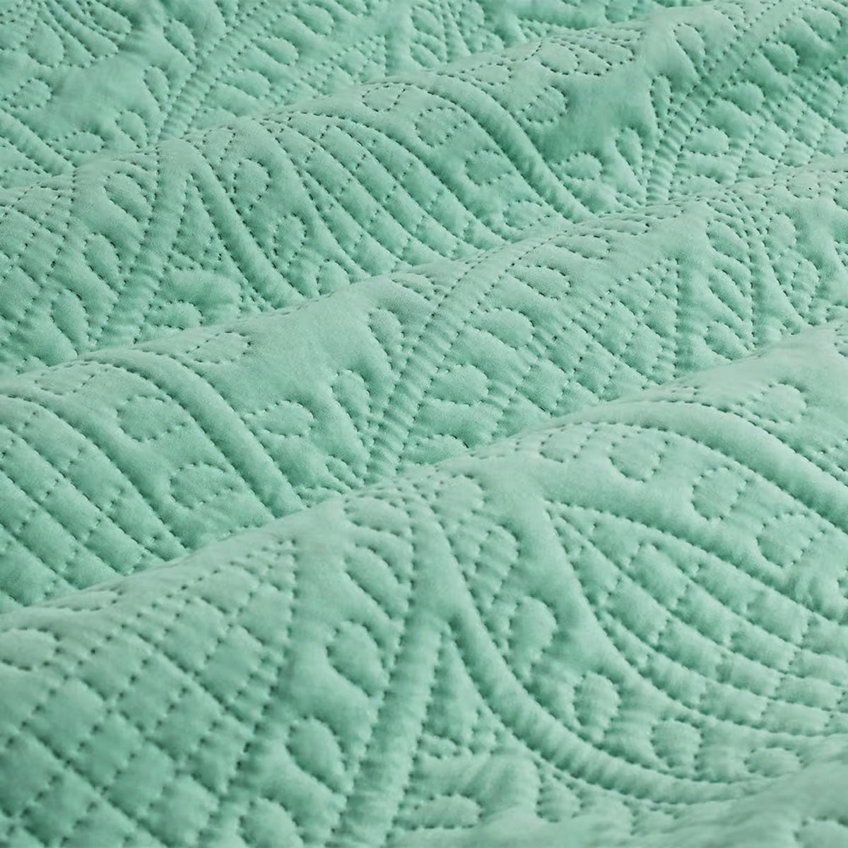 Ardor Chateau Aqua Green Embossed Quilt Cover Set Queen 3