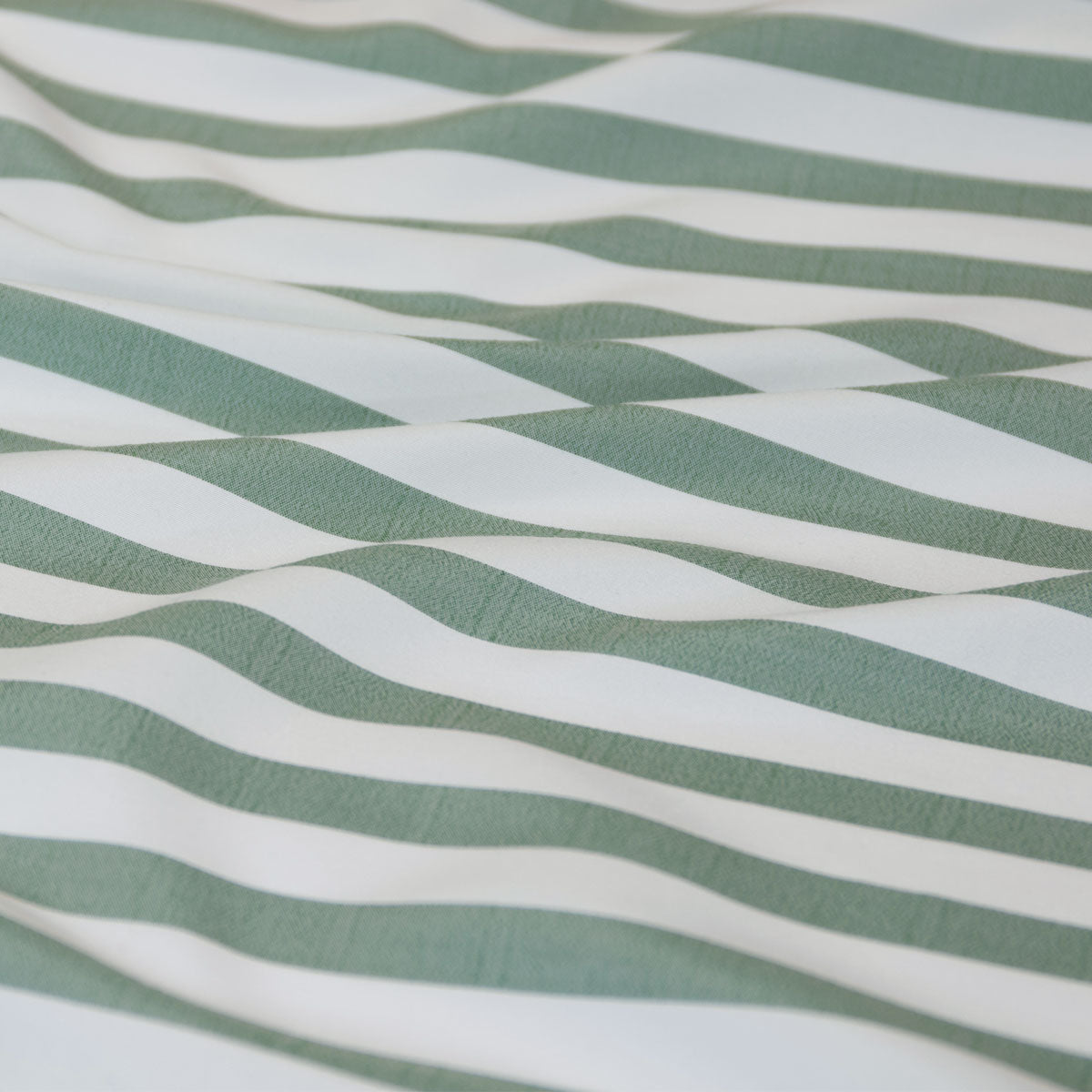 Ardor Frankie Sage Stripe Yarn Dyed Reversible Quilt Cover Set King 3