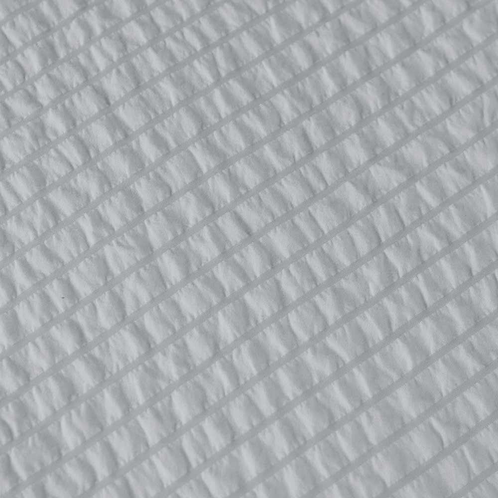 Ardor Ingrid Silver Seersucker Stripe Quilt Cover Set Double 5