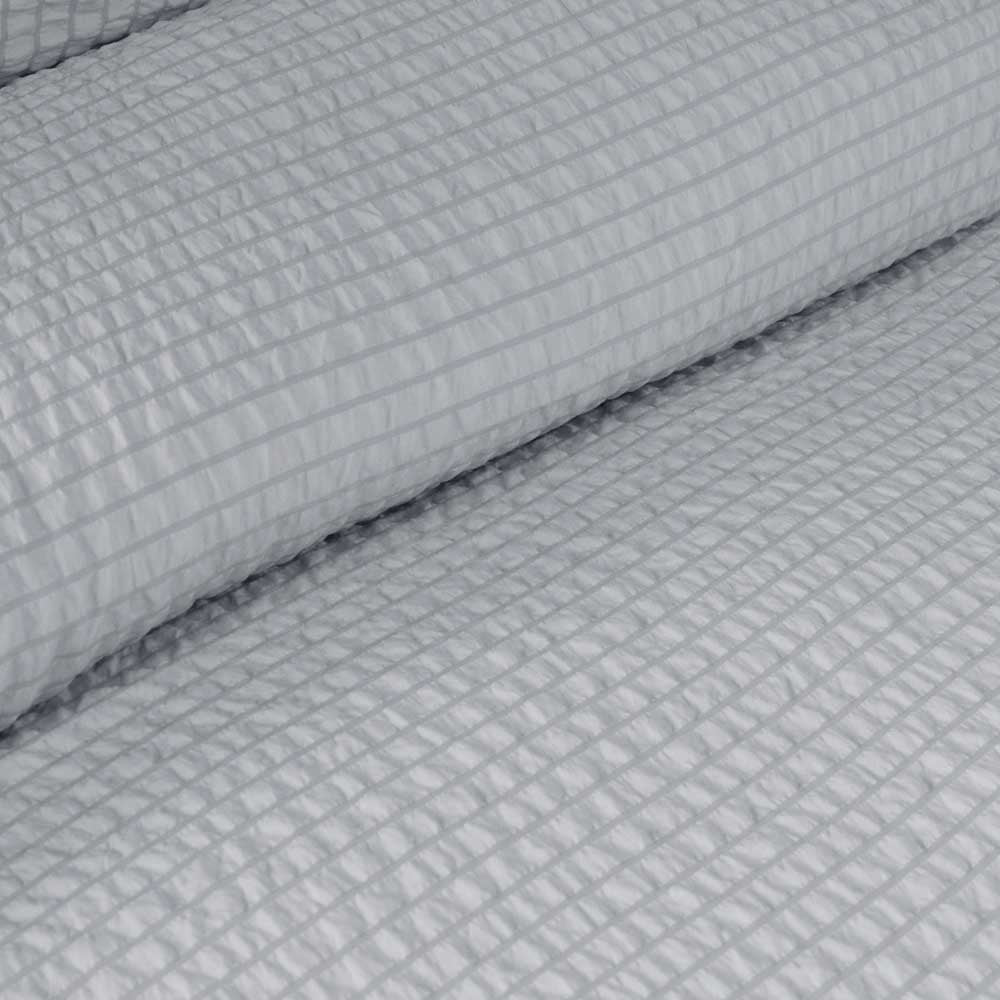 Ardor Ingrid Silver Seersucker Stripe Quilt Cover Set Queen 3