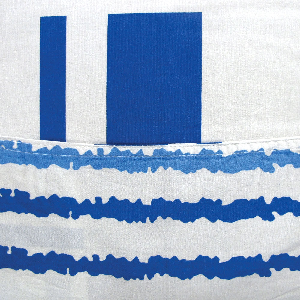 Retro Home 250TC Cotton Rich Metropol Cobalt Quilt Cover Set Queen 3