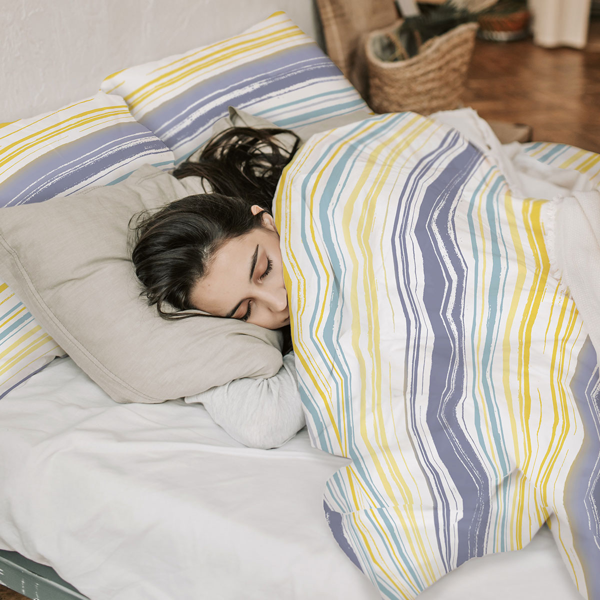 Ardor Milford Seafoam Polyester Cotton Quilt Cover Set King 3