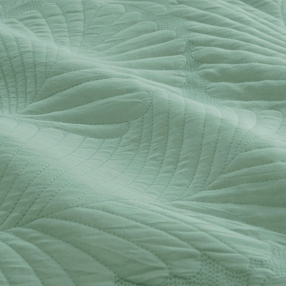 Ardor Molly Palm Green Quilted Quilt Cover Set King 4