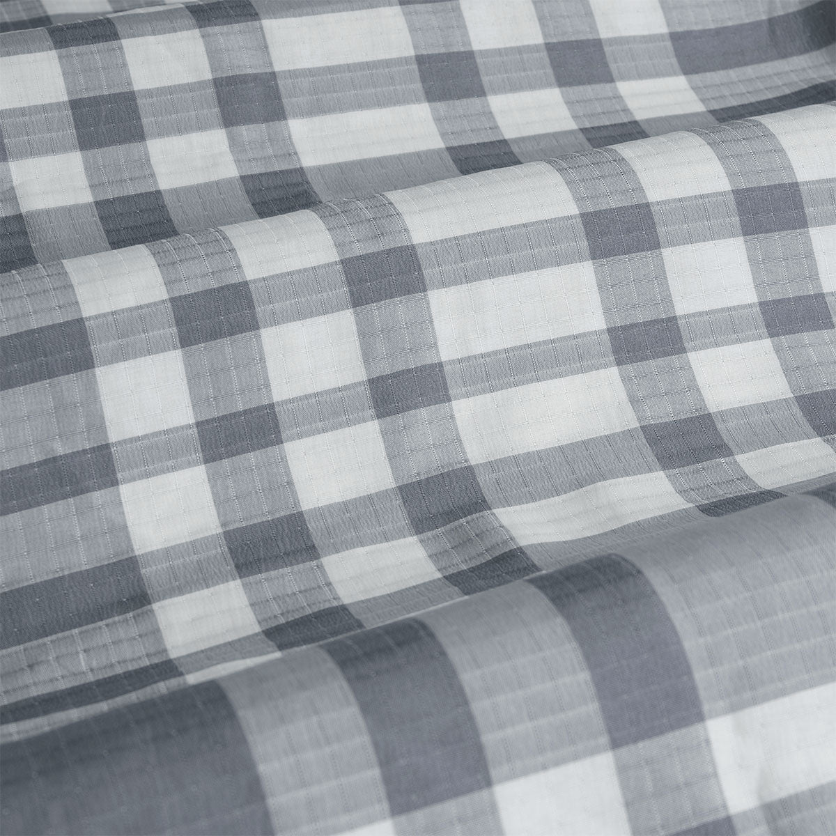 Ardor Ronan Grey Plaid Jacquard Quilt Cover Set King 4