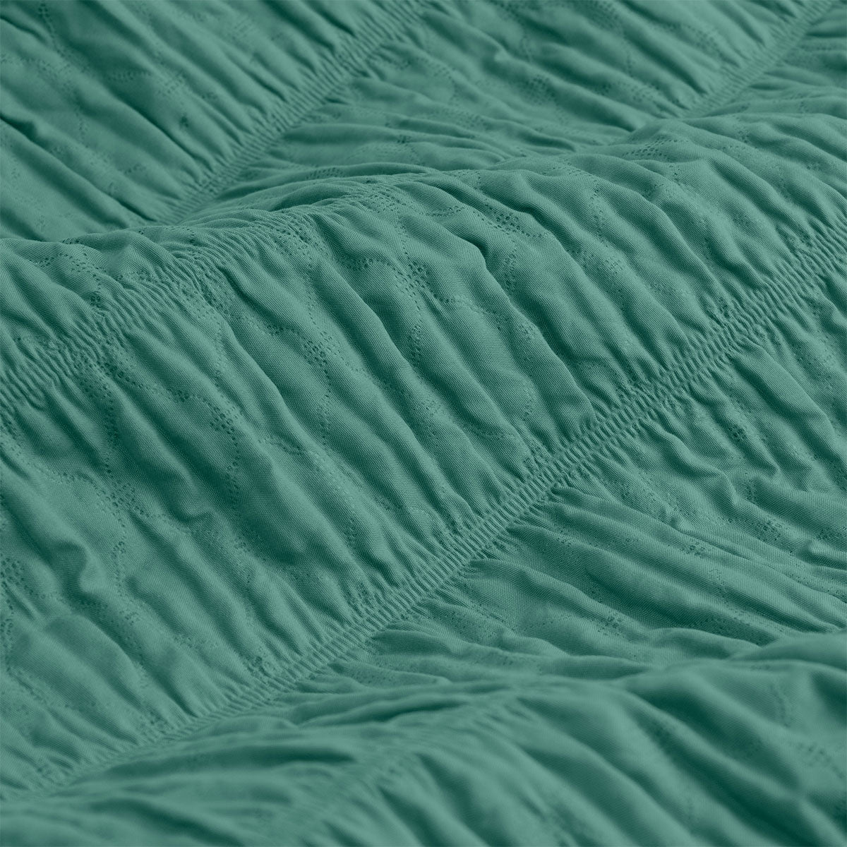 Ardor Tuscan Teal Ruched Quilt Cover Set Queen 4