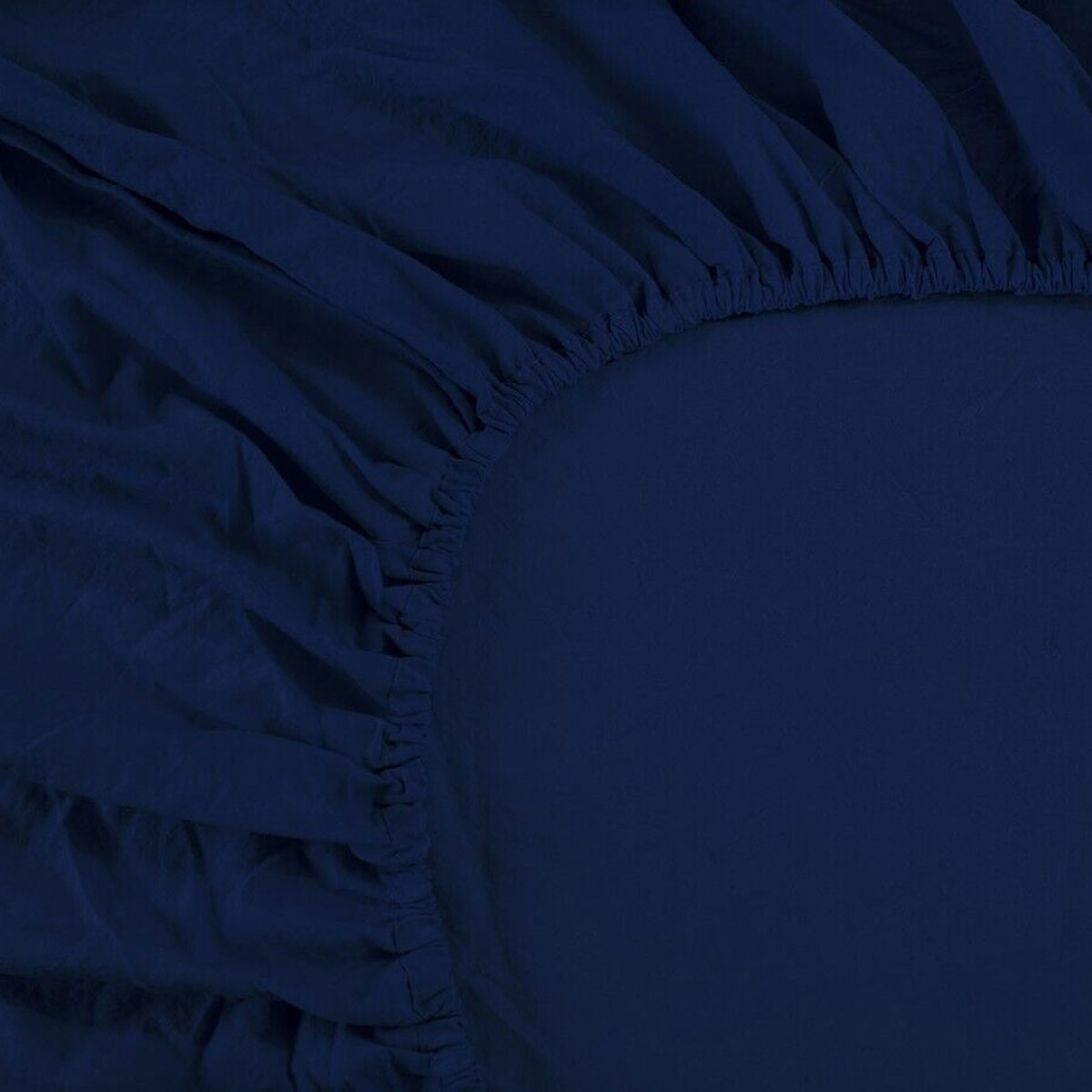 Ramesses 1000TC Linen Bamboo Fitted Sheet Combo Set Deep Blue Double 4