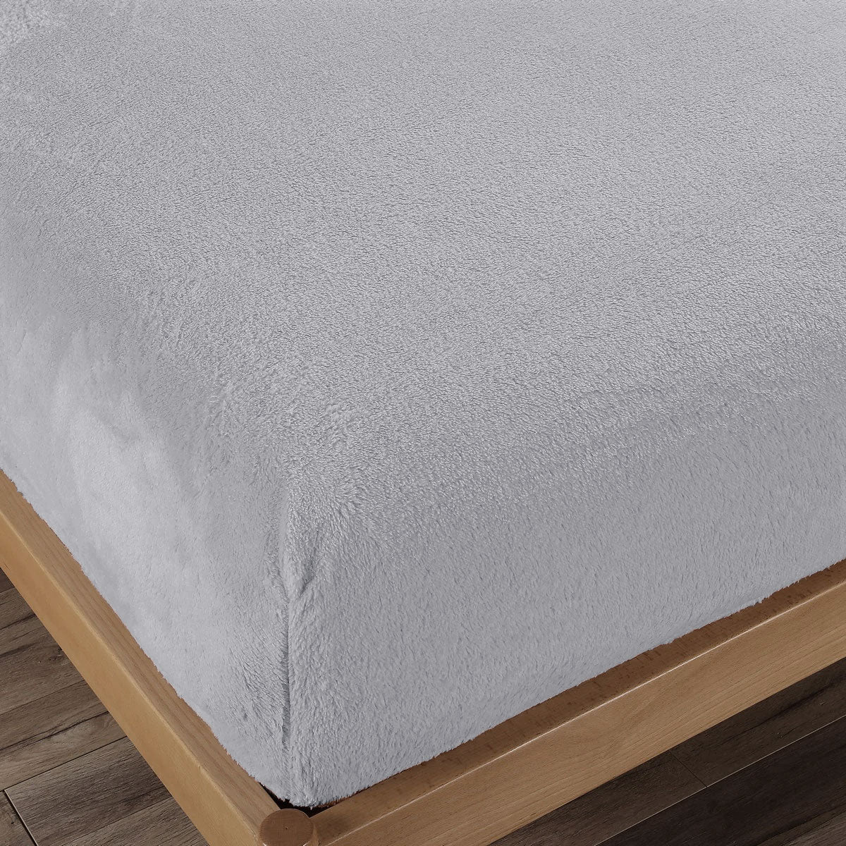Ramesses Teddy Fleece Fitted Sheet Combo Set Grey Single 3