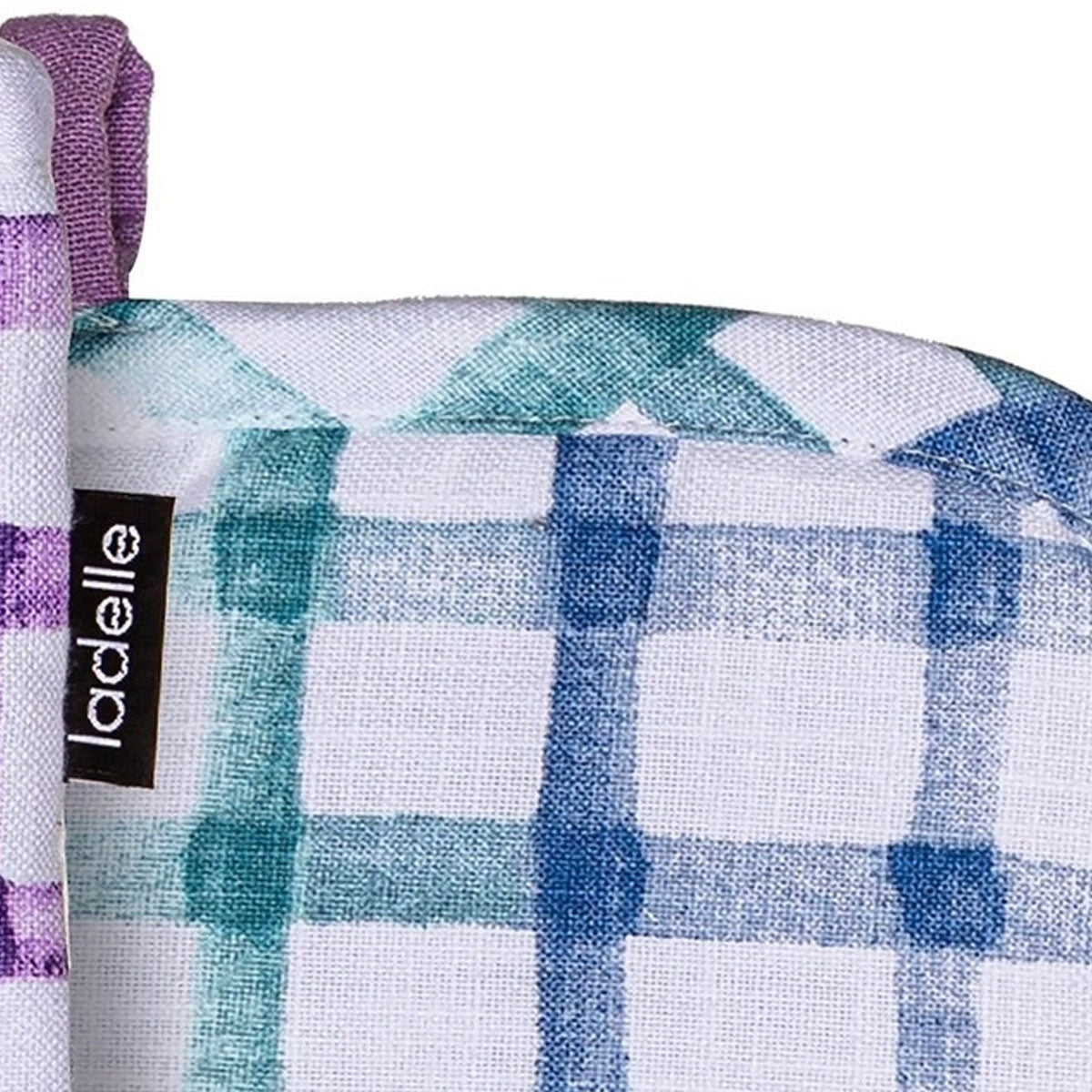 Ladelle Tri-colour Trinny Random Pattern/Colour Reversible Set of 2 Oven Mitts 18 x 33 cm 3