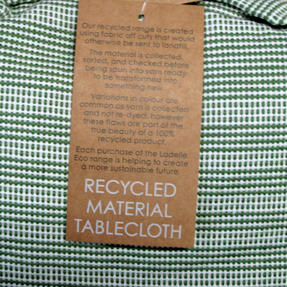 Ladelle Green Eco Cotton Rich Tablecloth 150 x 225 cm 3