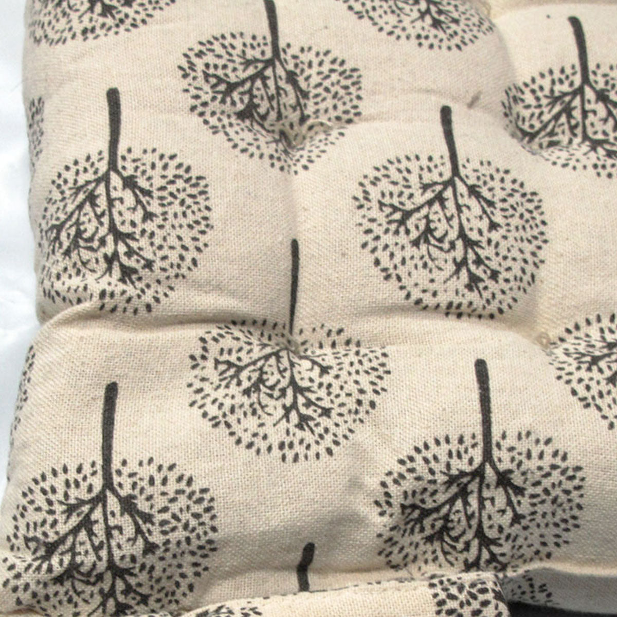 Lylac Homewares Tree of Life Set of 2 Cotton Chair Pads Natural 3