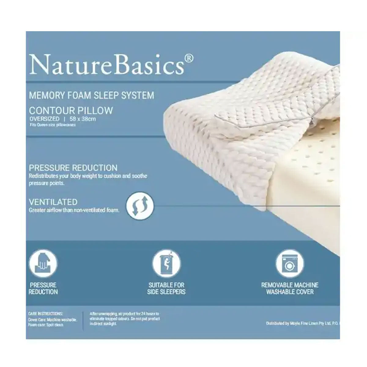 Alastairs Nature Basics Memory Foam Contour Standard Pillow 38 x 58cm 3