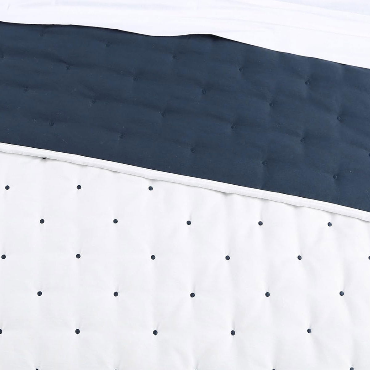 Jenny Mclean Swiss Dots Blue 3 Piece Coverlet Set Super King 4