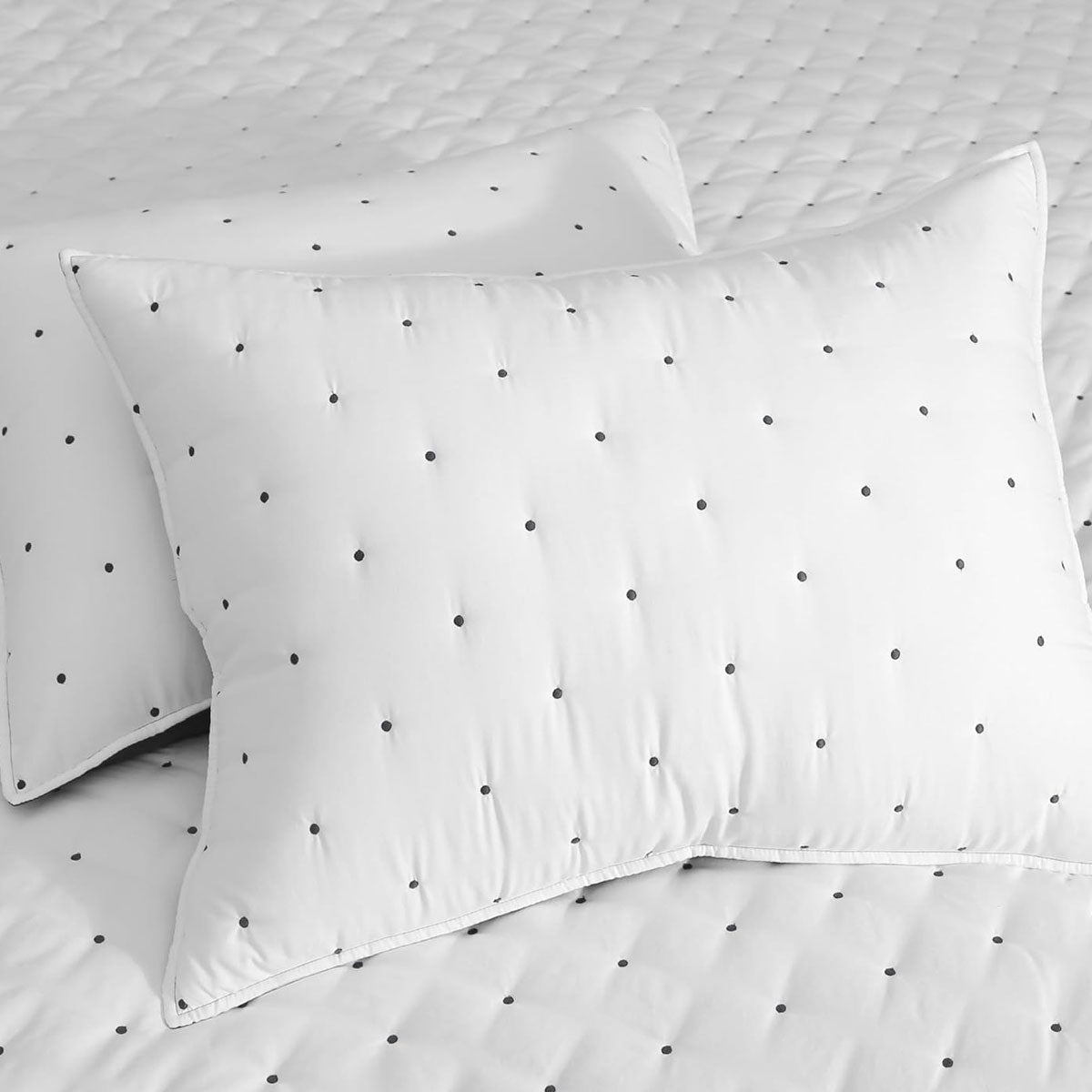 Jenny Mclean Swiss Dots Blue 3 Piece Coverlet Set Super King 5