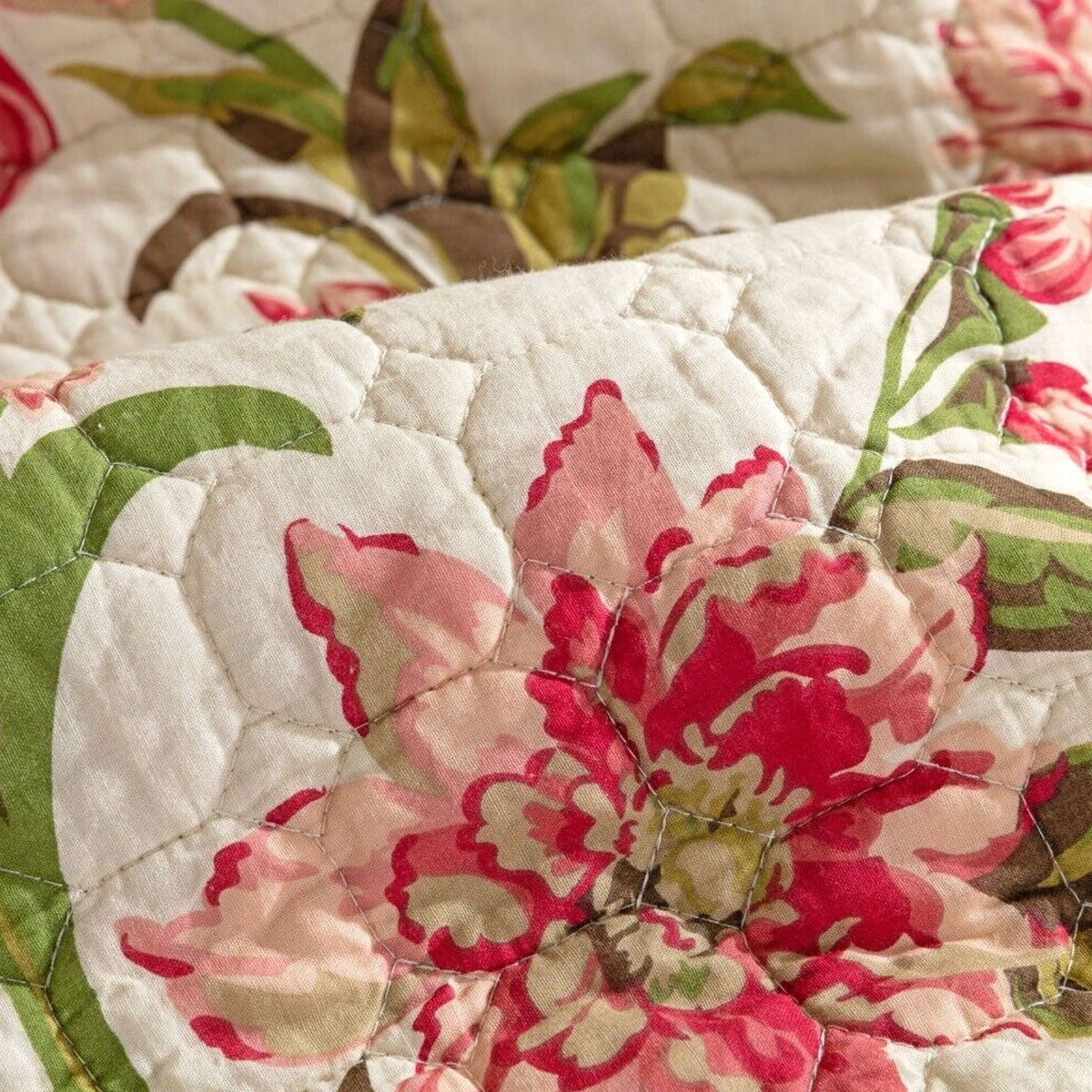 100% Cotton Lightly Quilted Coverlet Set Brooke Queen 230 x 250 cm 3