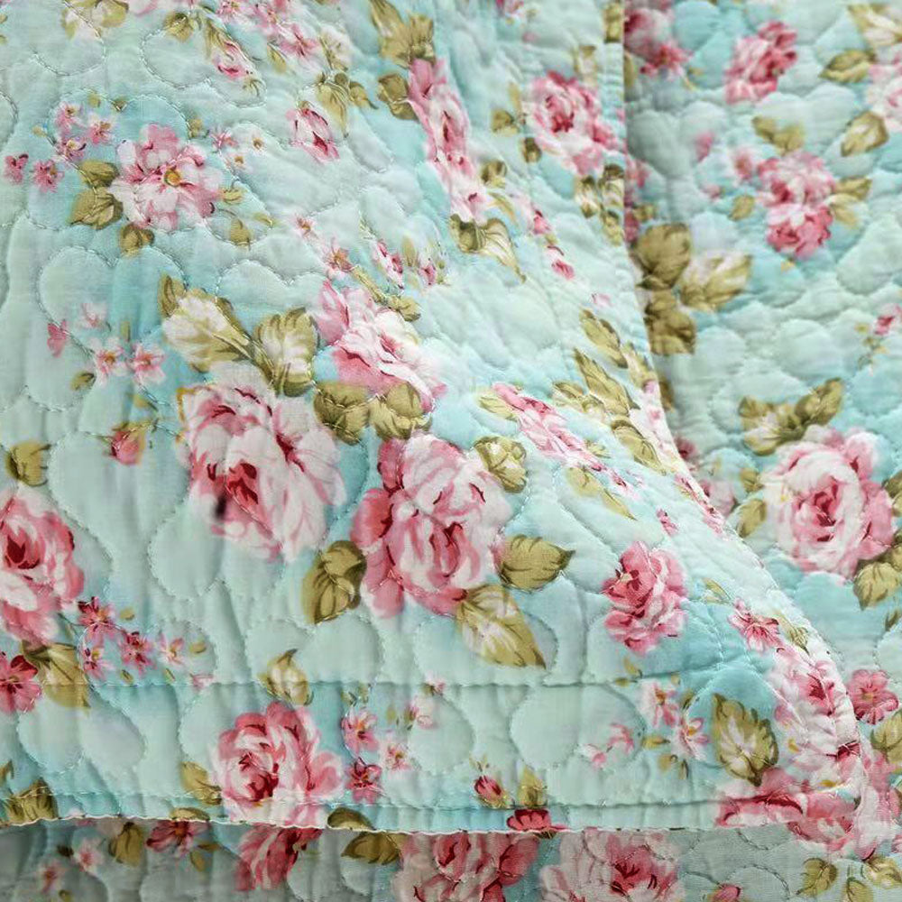 100% Cotton Cover Lightly Quilted Coverlet Set Isabella Multi Queen 3