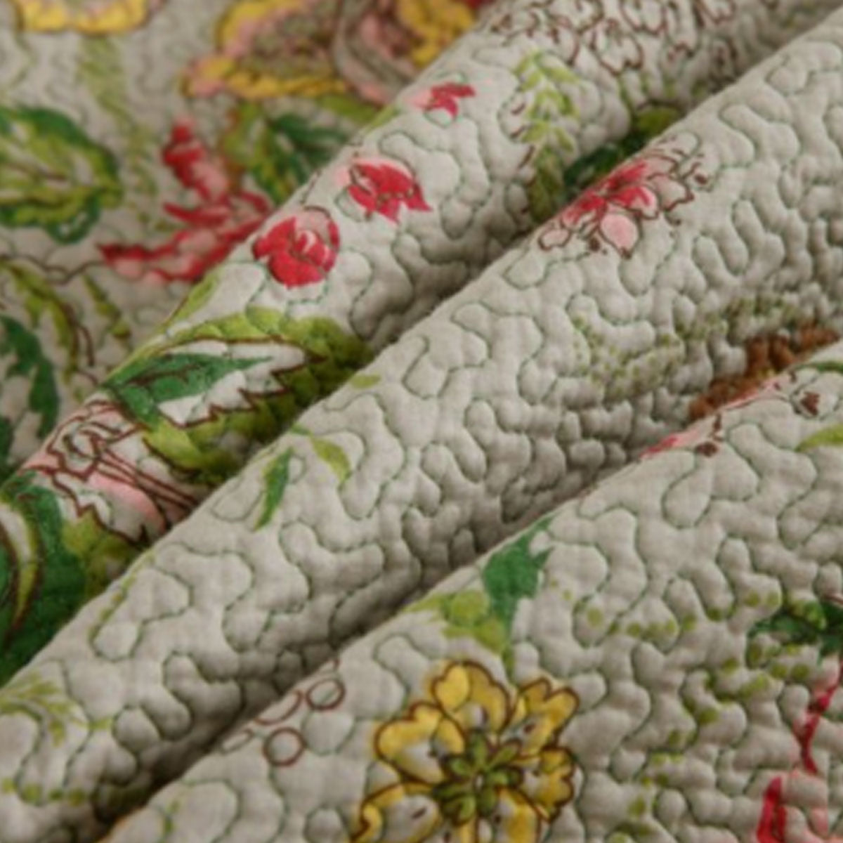 100% Cotton Lightly Quilted Coverlet Set Kew Gardens Queen 230 x 250 cm 3