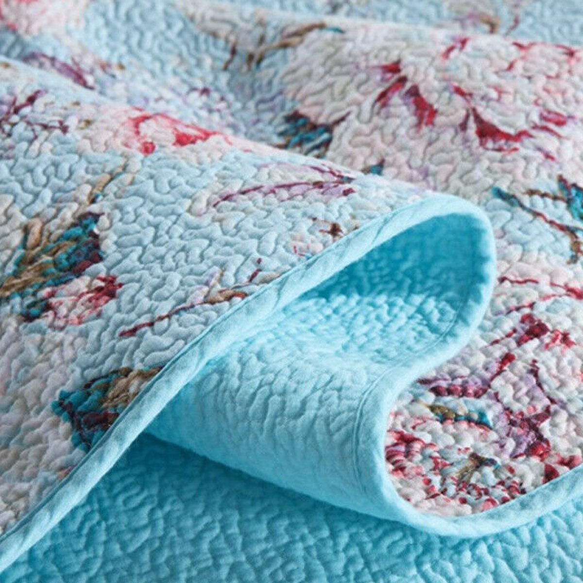 100% Cotton Lightly Quilted Coverlet Set Tioman Queen 230 x 250 cm 3