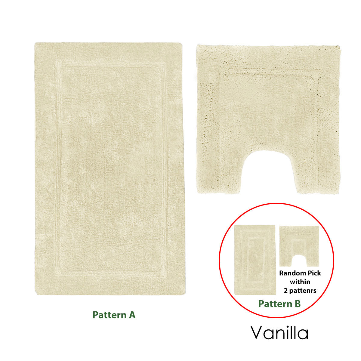 2200GSM 2 Pce Axel 100% Cotton Bath Mat Set Vanilla 3