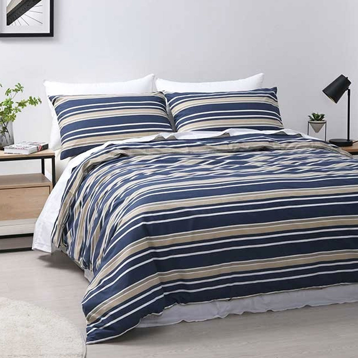 Jason Brighton Midnight Blue Quilt Cover Set Single 3