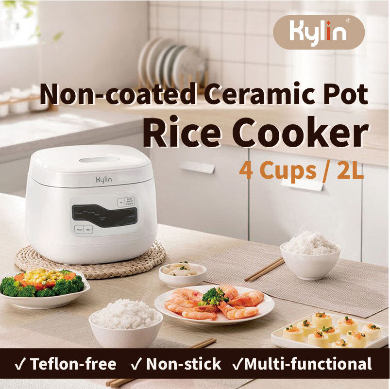 Kylin Electric Multi-Function 4 Cups Ceramic Pot Rice Cooker 2L White AU-K1020 9