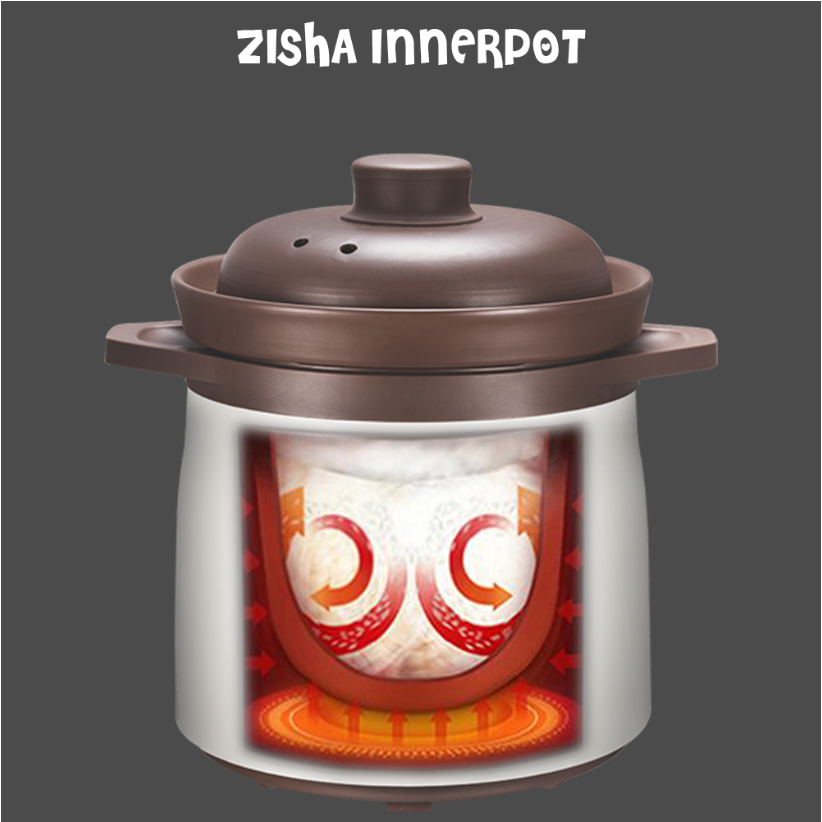 Kylin Electric Purple Clay Pot Slow Cooker 5L - K2021 6