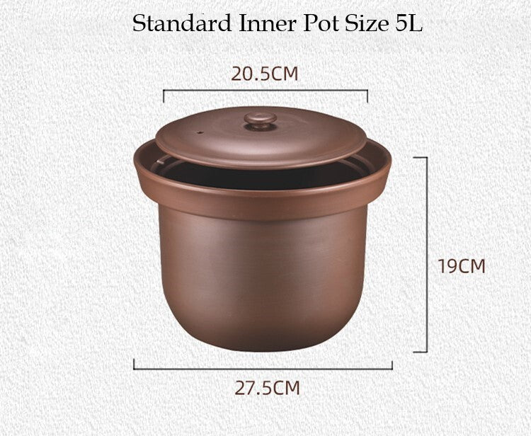 Kylin Electric Purple Clay Pot Slow Cooker 5L - K2021 10