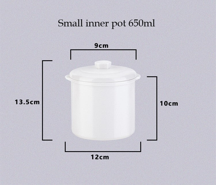 Kylin Electric Slow Cooker Stainless Steel Ceramic Pot Steamer 2.2L With 3 Containers 13