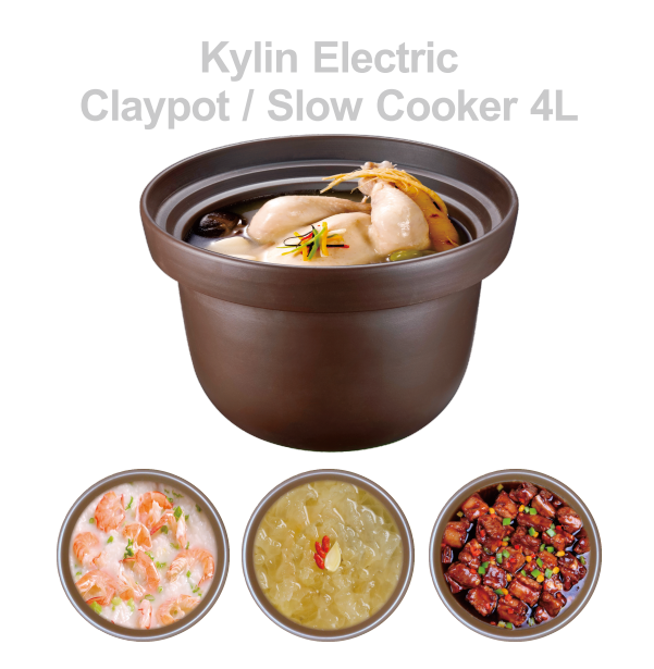 Kylin Electric Purple Clay Pot Slow Cooker 4L - K2022 5