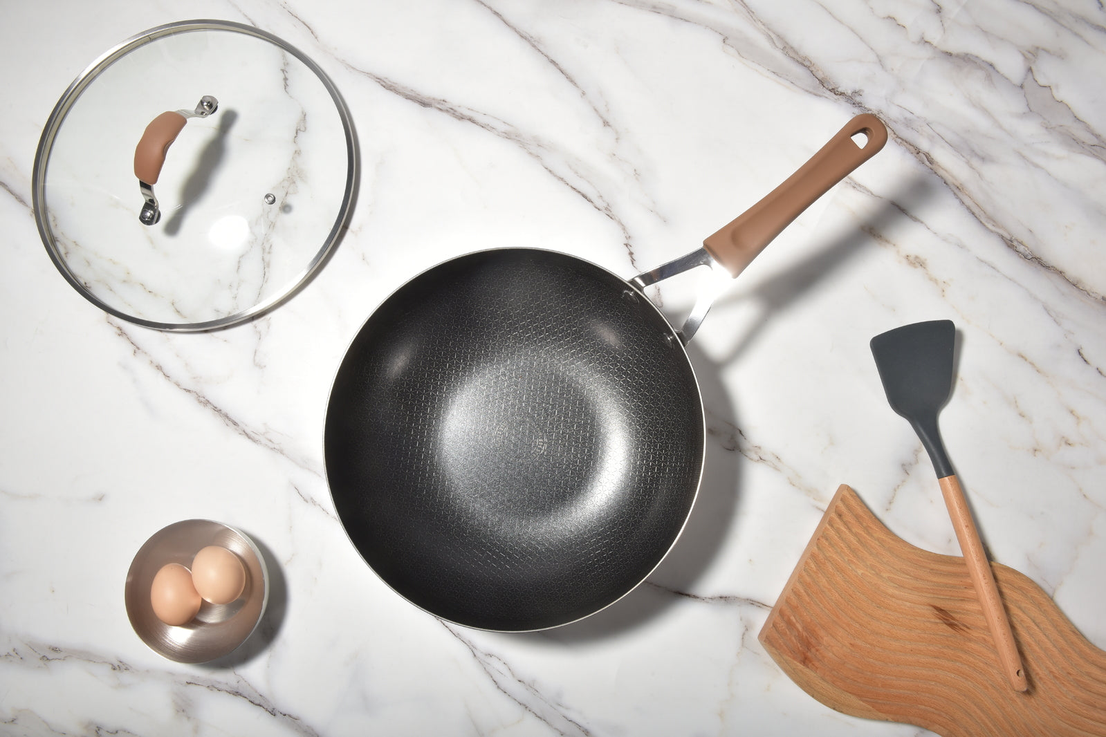 Kylin 3 Layer Stainless Steel Non Stick Noka Wok 30cm 5
