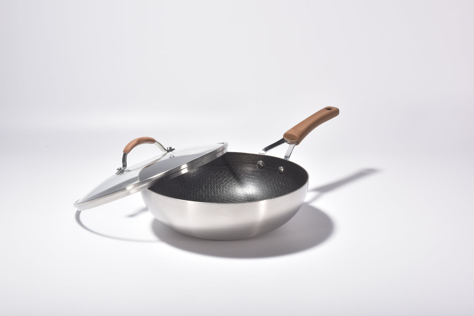 Kylin 3 Layer Stainless Steel Non Stick Noka Wok 30cm 9