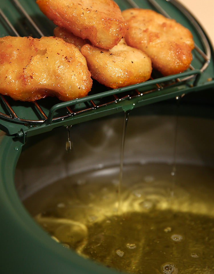Justcook 20cm JSHS-YZG0320-1 Double Handle Tempura Karaga Fryer Pot Frying Pan 3