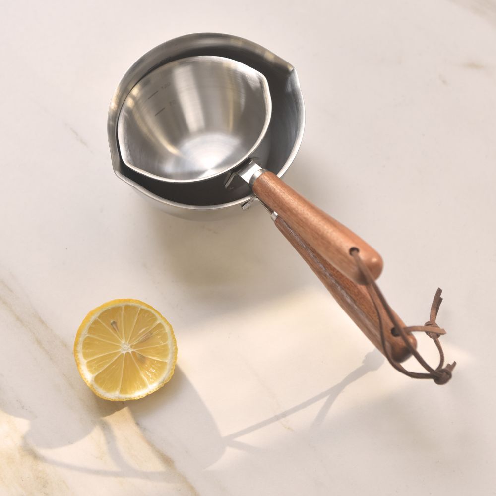 Kylin 304 Stainless Steel Oil Poured Pot With Wood Handle 120ml 4