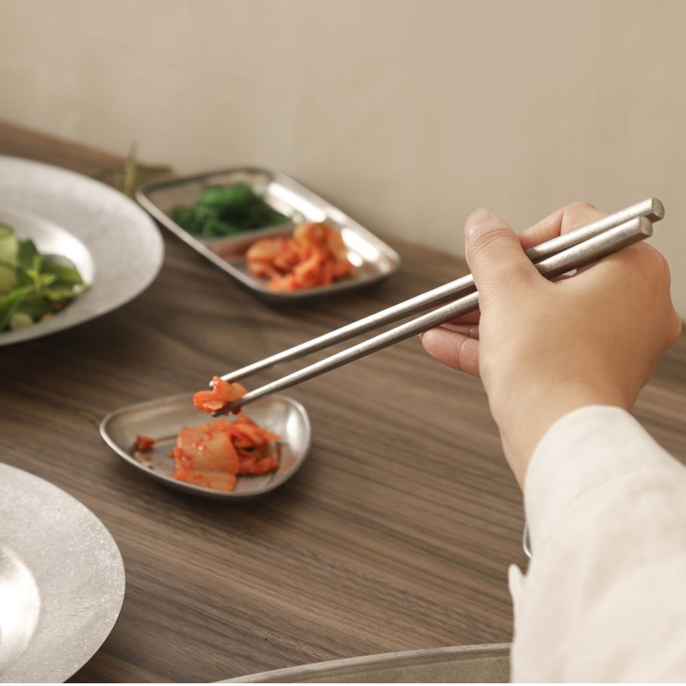 Kylin 304 Stainless Steel Classic Chopstick - Snow Gray 3