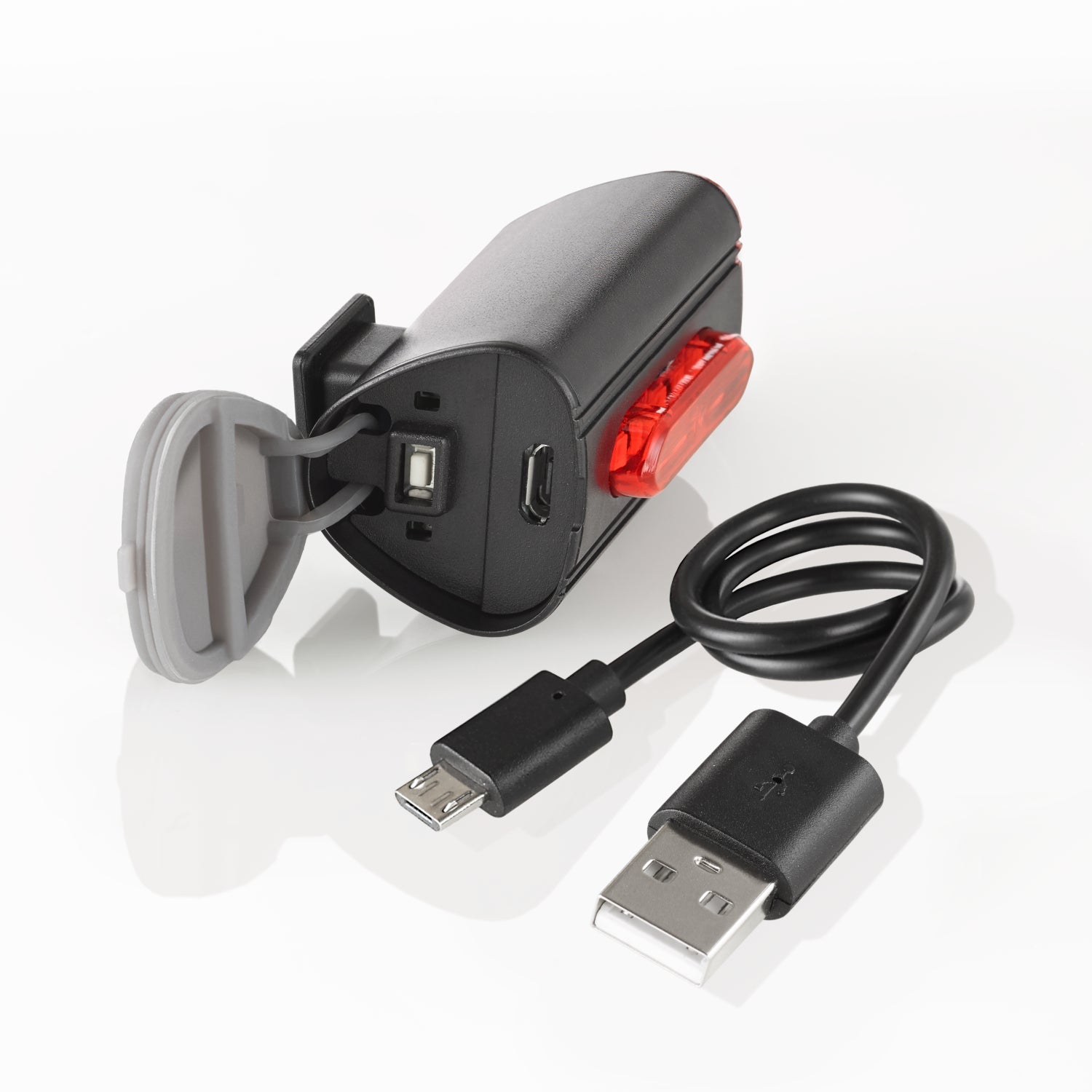 Fischer LED Bike Light Set 30Lux USB with rear floor light 3