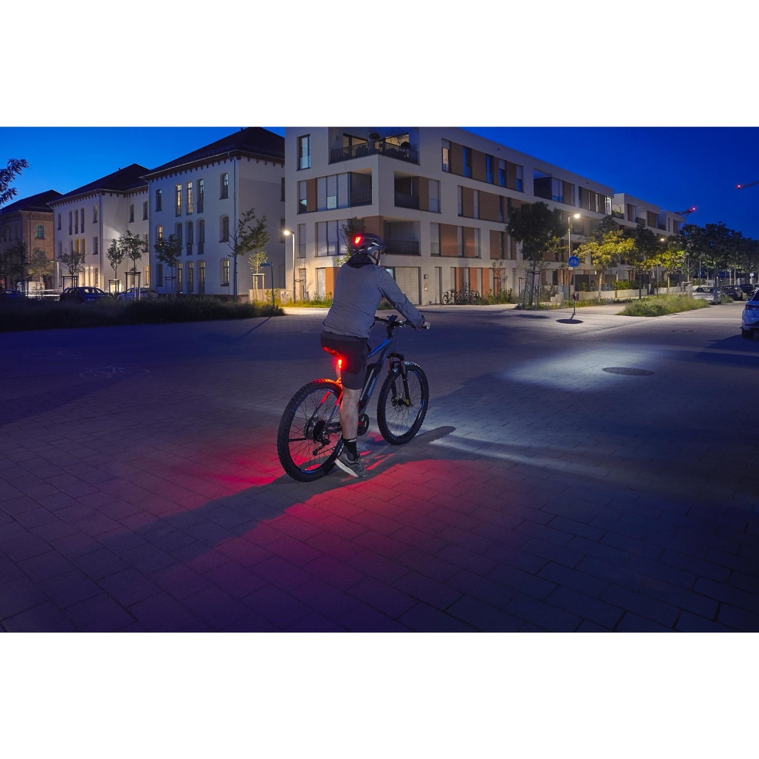 Fischer LED Bike Light Set 30Lux USB with rear floor light 4