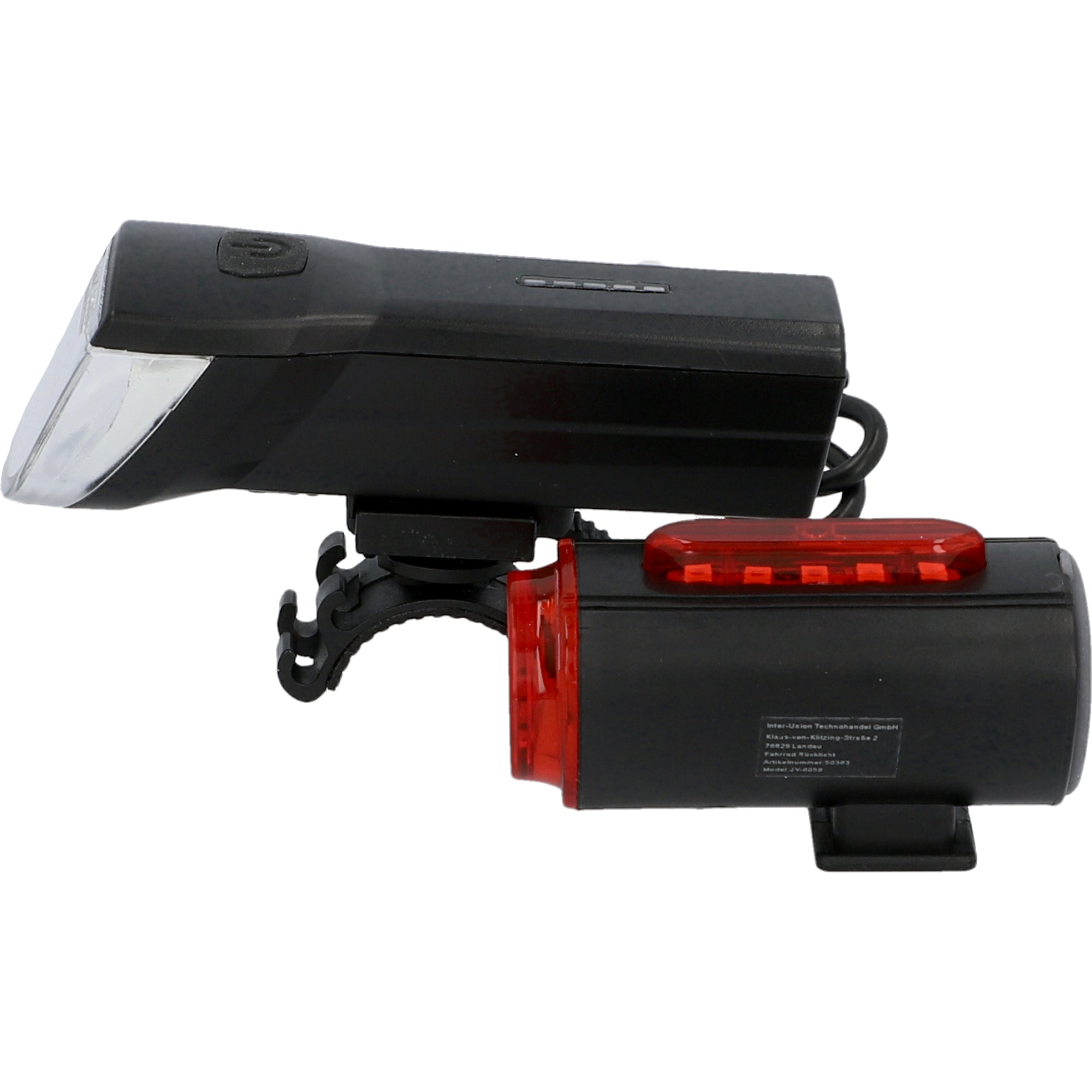 Fischer LED Bike Light Set 30Lux USB with rear floor light 9