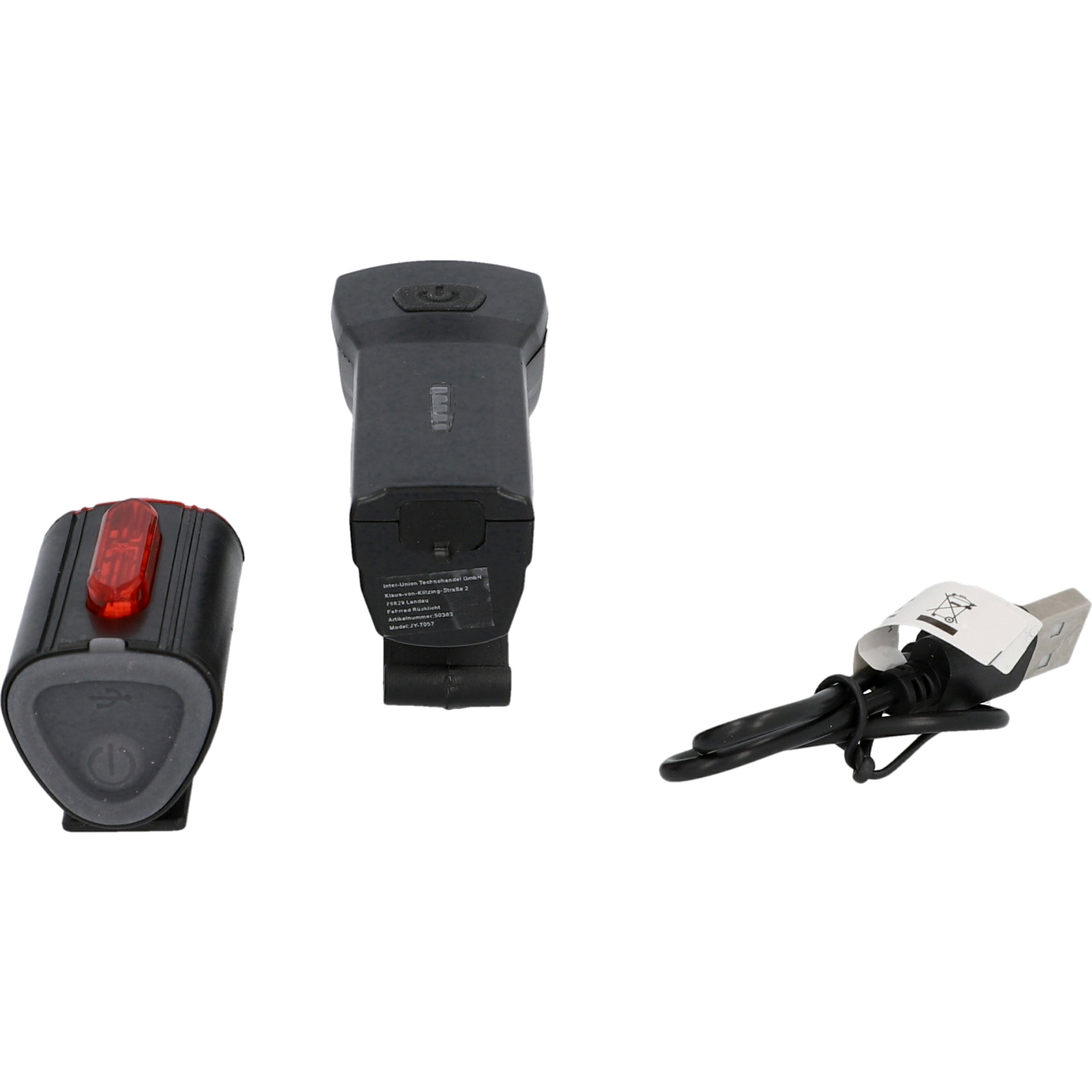 Fischer LED Bike Light Set 30Lux USB with rear floor light 11