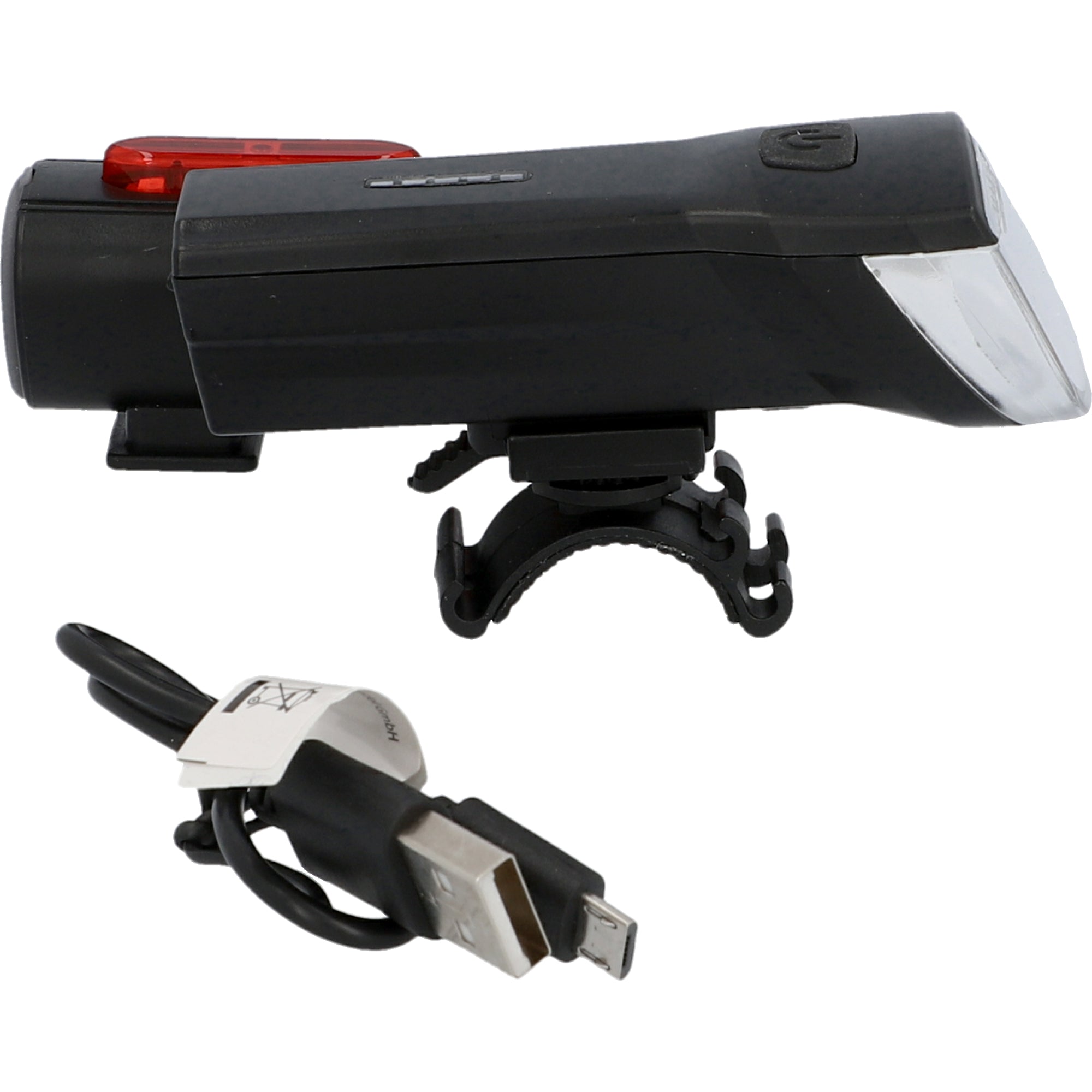 Fischer LED Bike Light Set 30Lux USB with rear floor light 13