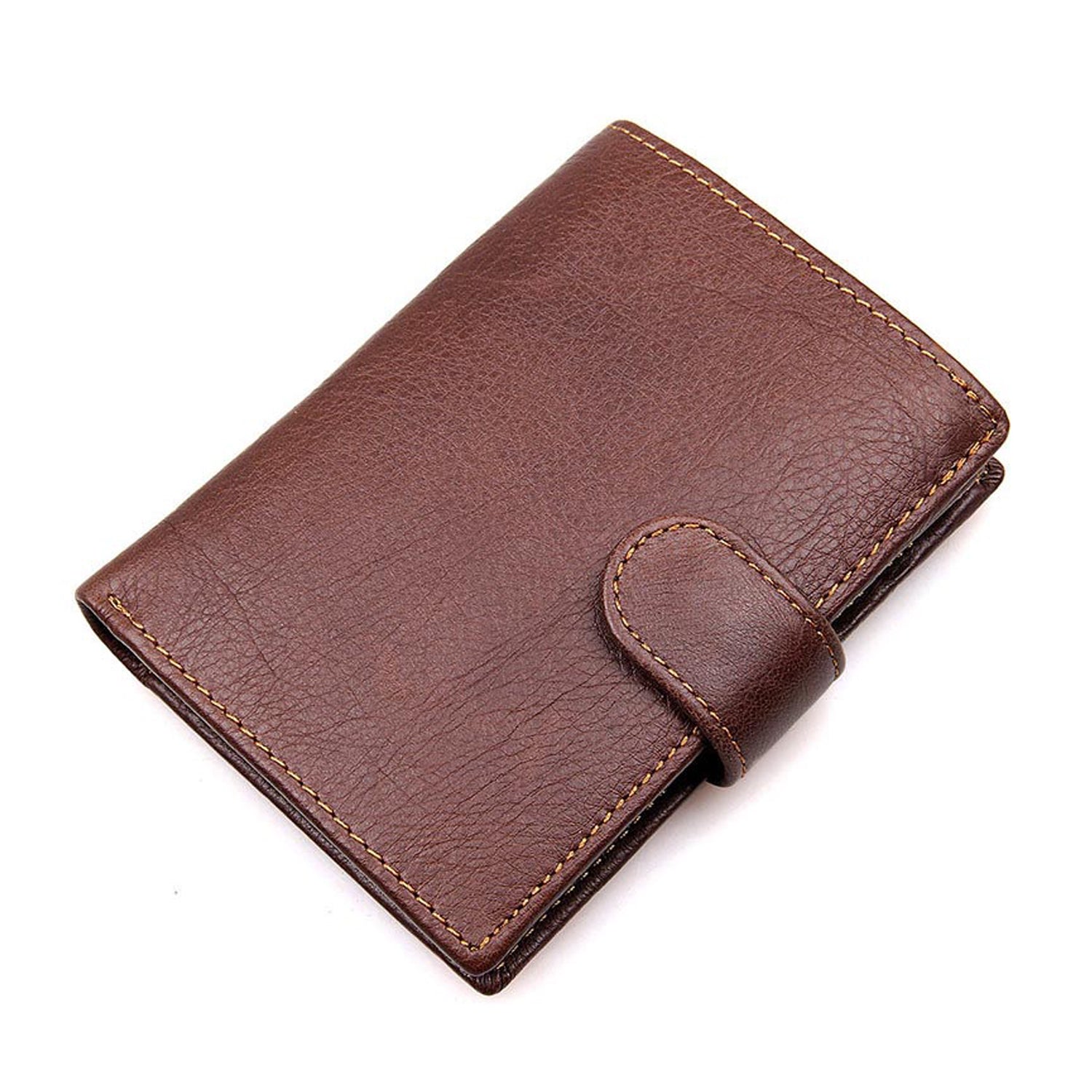 Genuine leather men wallets High-quality Multi card short wallet Men's Cow Leather RFID Card Holder 8