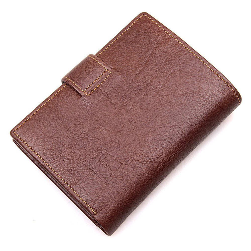 Genuine leather men wallets High-quality Multi card short wallet Men's Cow Leather RFID Card Holder 9