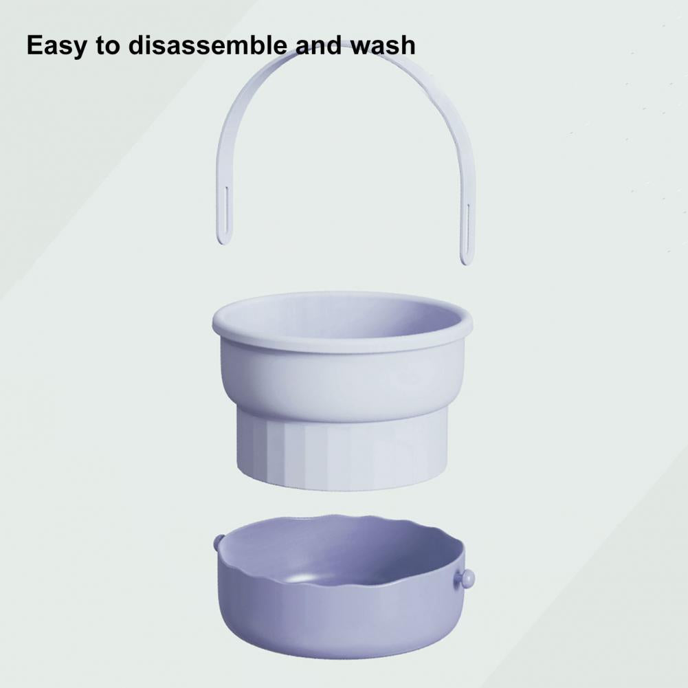 3 In 1 Makeup Brushes Cleaner Sponge Brush Washing Box Makeup Brush Drying Basket(Light Purple) 7