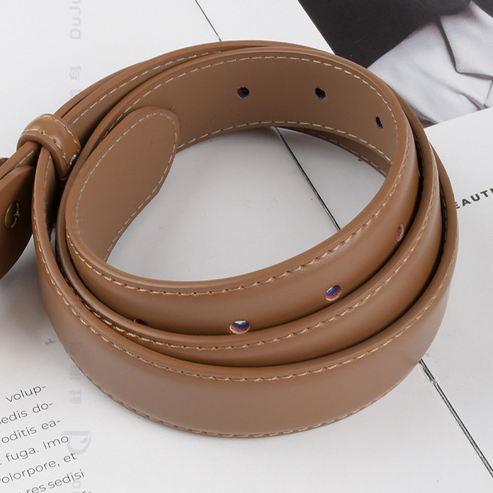 Classic Leather Belts for Women, Joyreap Genuine Leather Womens Belts with Gold Buckle (Black) 4