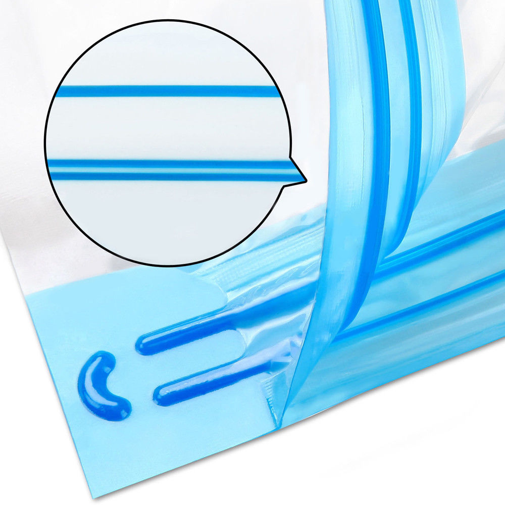 6 Pcs Set Vacuum Storage Bags Space Saver Seal Compressing Various Size with Air Pump(1S+2M+2L+1XL) 7