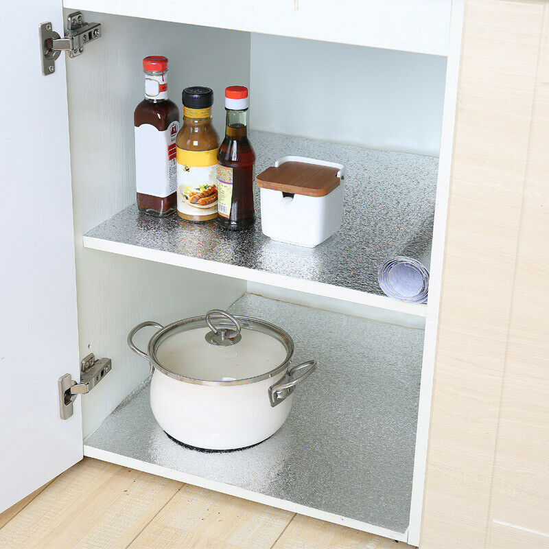 Aluminum Foil Sticker Self Adhesive Oil-proof Waterproof Kitchen Cabinet Wall(40*300cm) 10