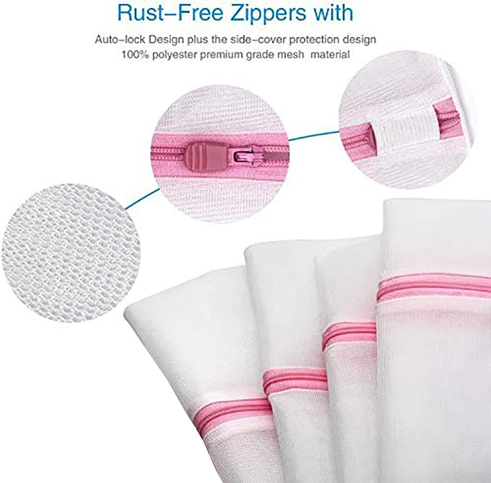 Washing Bag Pack Set Of 6 Laundry Bags Mesh Lingerie Delicate clothes Wash Bags 5