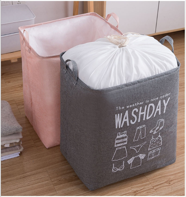 Ex-Large Capacity Collapsible Laundry Basket Foldable Washing Bin Hamper Linen (Pink) 8