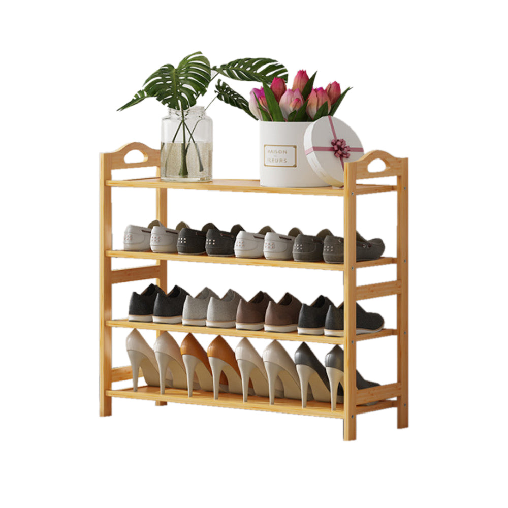 Multi-layers Bamboo Shoe Rack Storage Organizer Wooden Flower Stand Shelf(3 Layers) 7