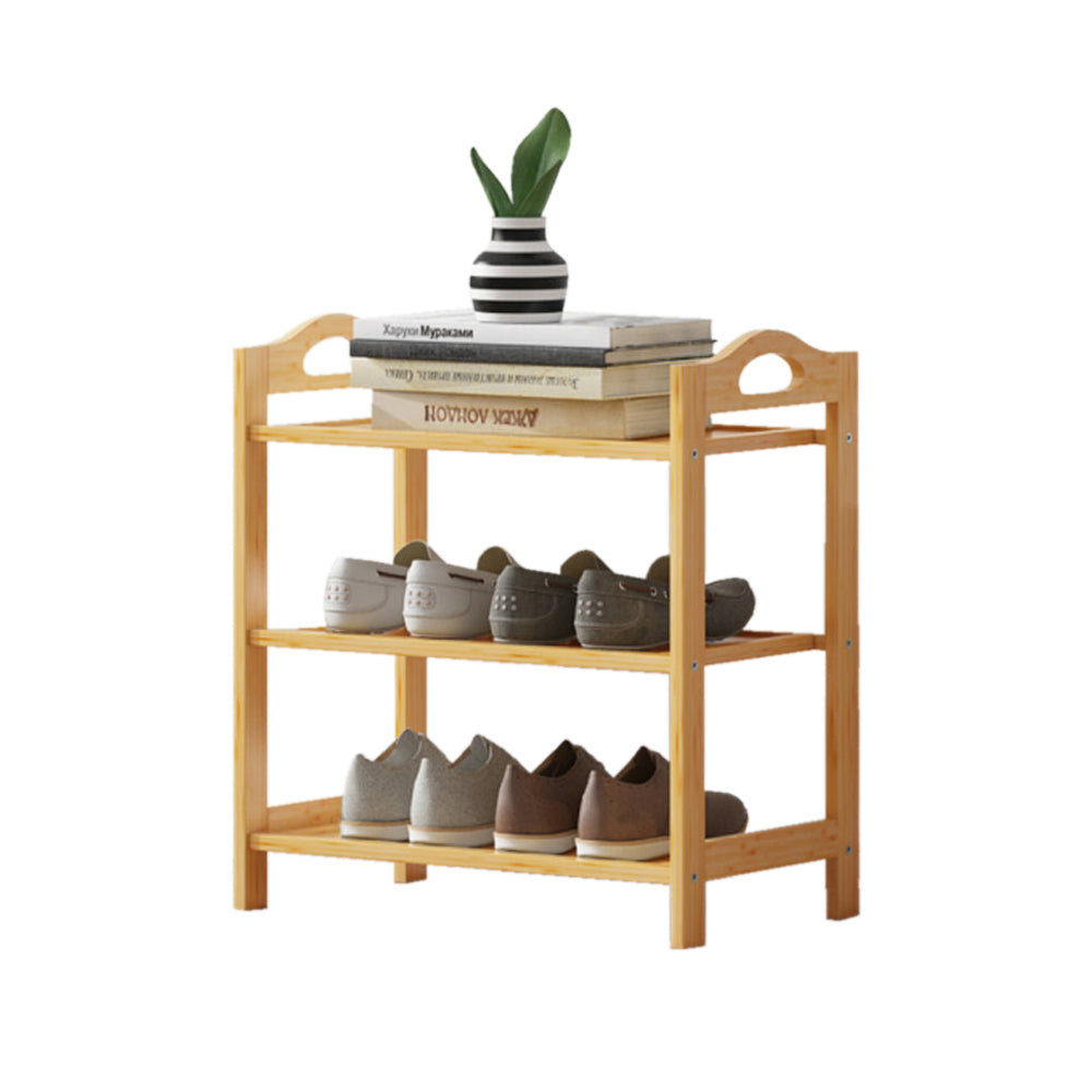 Multi-layers Bamboo Shoe Rack Storage Organizer Wooden Flower Stand Shelf(4 Layers) 6