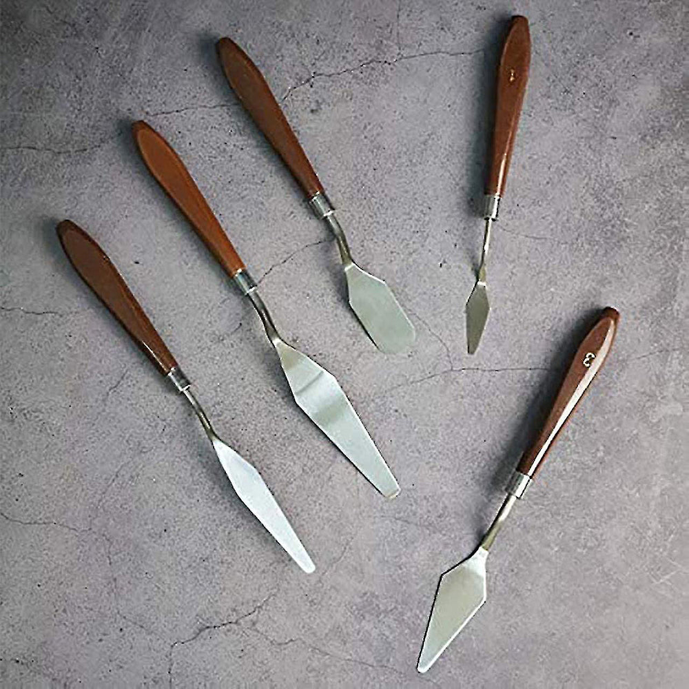 Cake Cream Spatula 5 Pcs/Set Stainless Steel Frosting Spatula Baking Pastry Tools 4