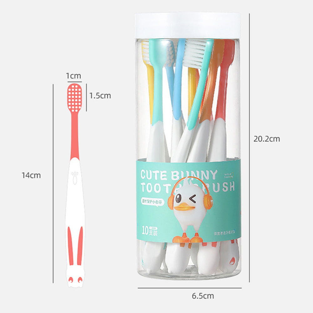 10 Pcs Set Rabbit Shape Super Soft Children's Toothbrushes for 2 to 8 Years 6